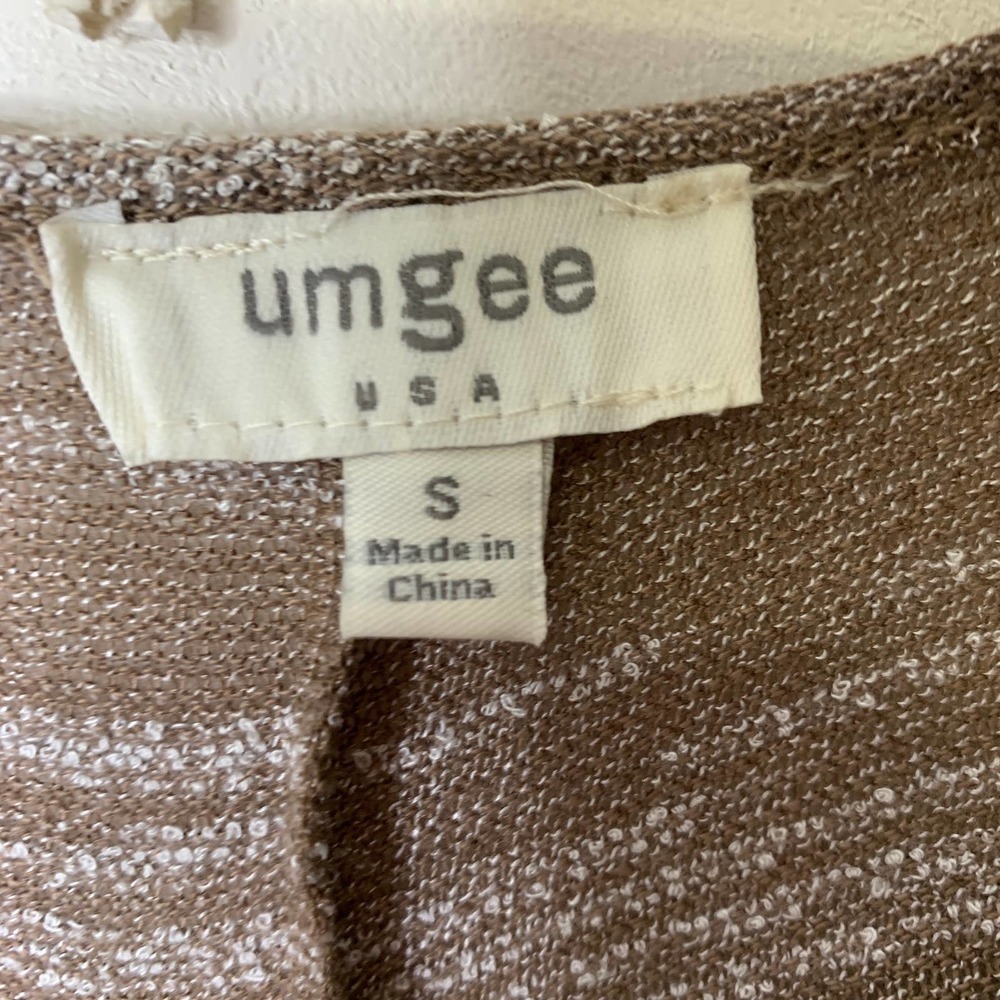 Umgee Brown Long Sleeve Top Size Small - Picture 2 of 8